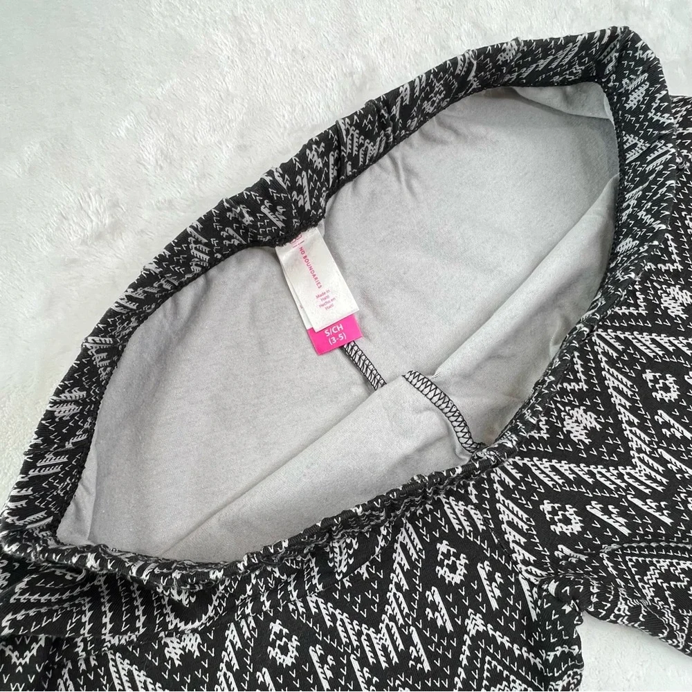 New Ankle Leggings Aztec Print Black White No Boundaries Juniors Small 3 5 - Picture 6 of 12